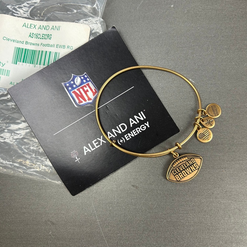 Alex and Ani Cleveland Browns Football Expandable Bangle‎ Bracelet NFL